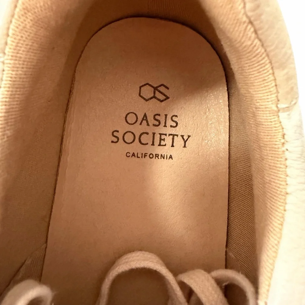 OASIS SOCIETY Tan White Fashion Sneakers Size 8.5